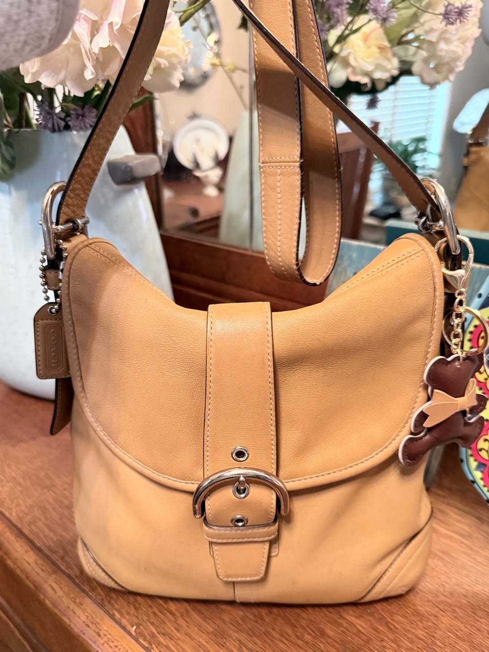 Coach Tan Leather Crossbody Bag